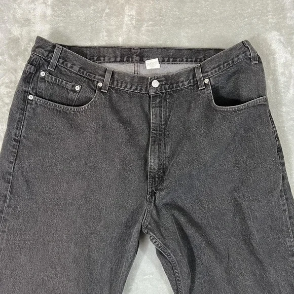 Vintage Levis Lot 53 Jeans Mens 42x30 Black Selvedge Straight Leg Relaxed 90s